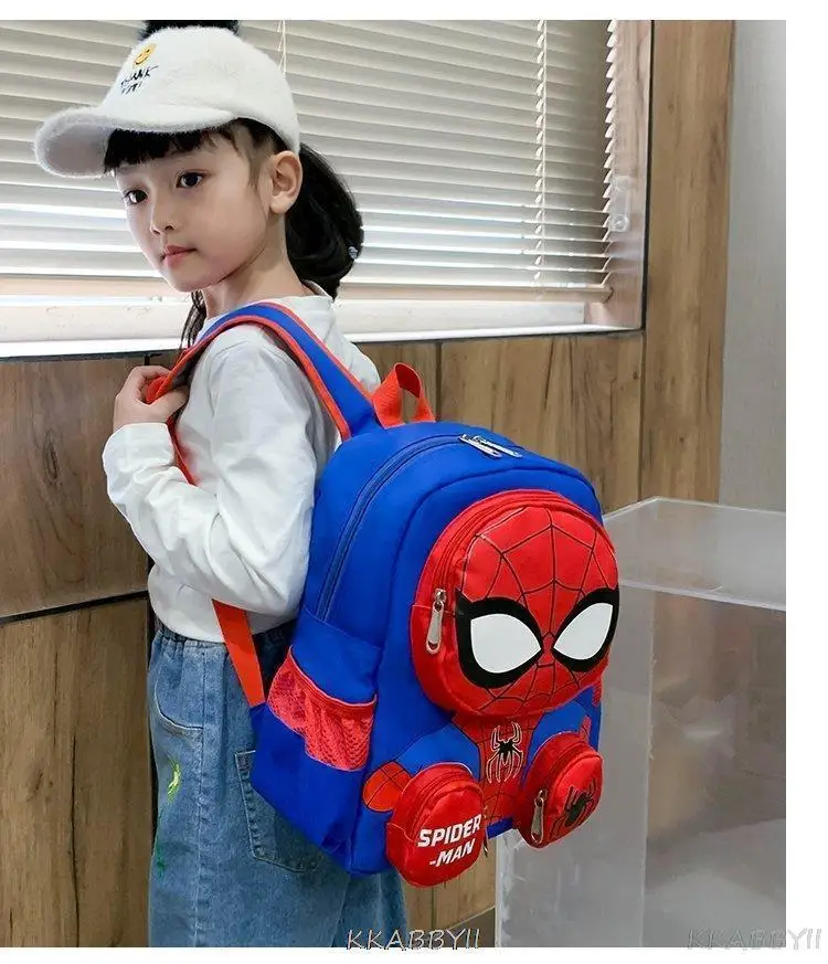 Backpack Spiderman Children Cartoon Anime Kindergarten Bag 3-6 Years School Bags Student Travle Bag Girls Boys Schoolbags