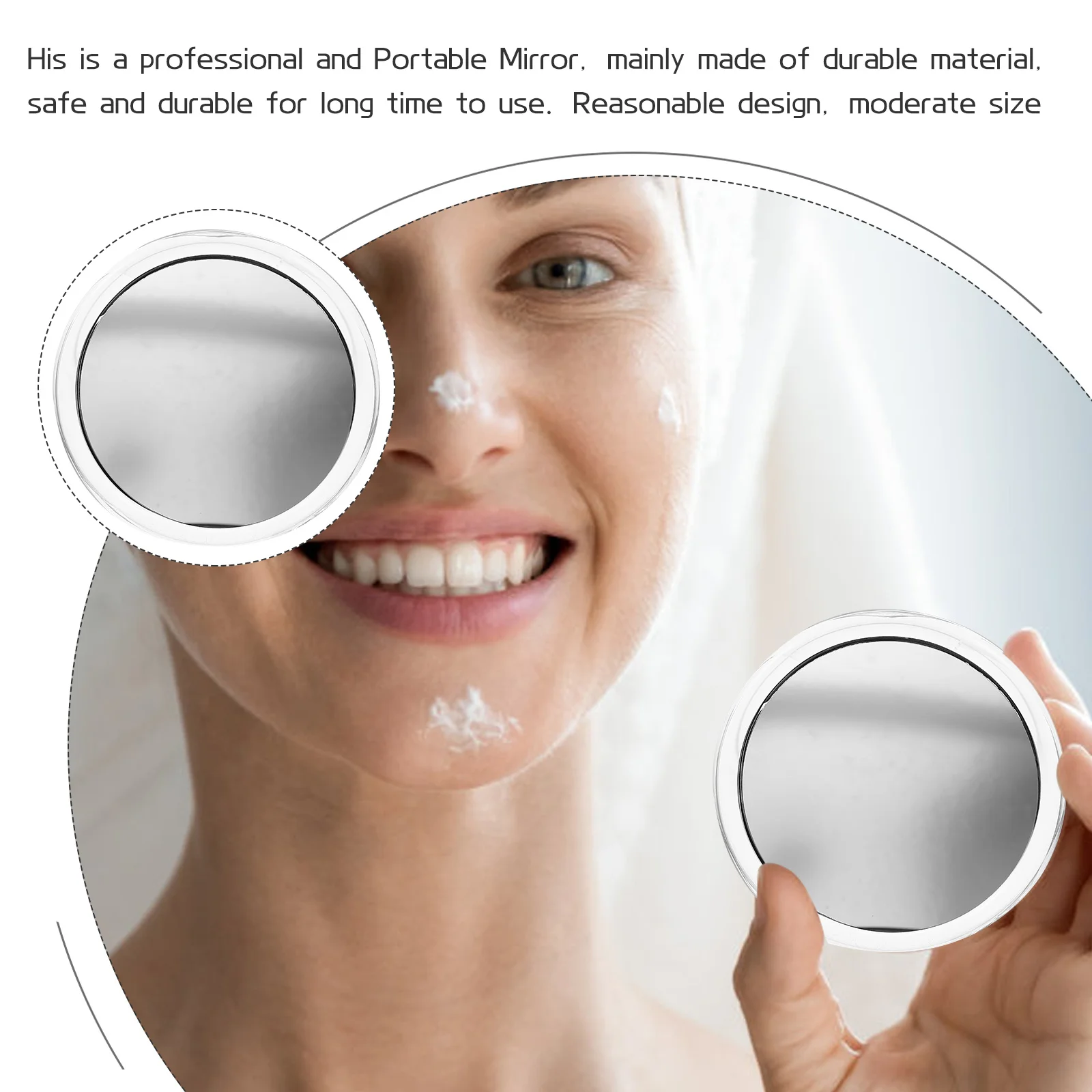 

Round Side Magnifying Glass 20x Portable Mirror for Home Clear High Definition Makeup Tool Round Side Magnifying Glass 20x