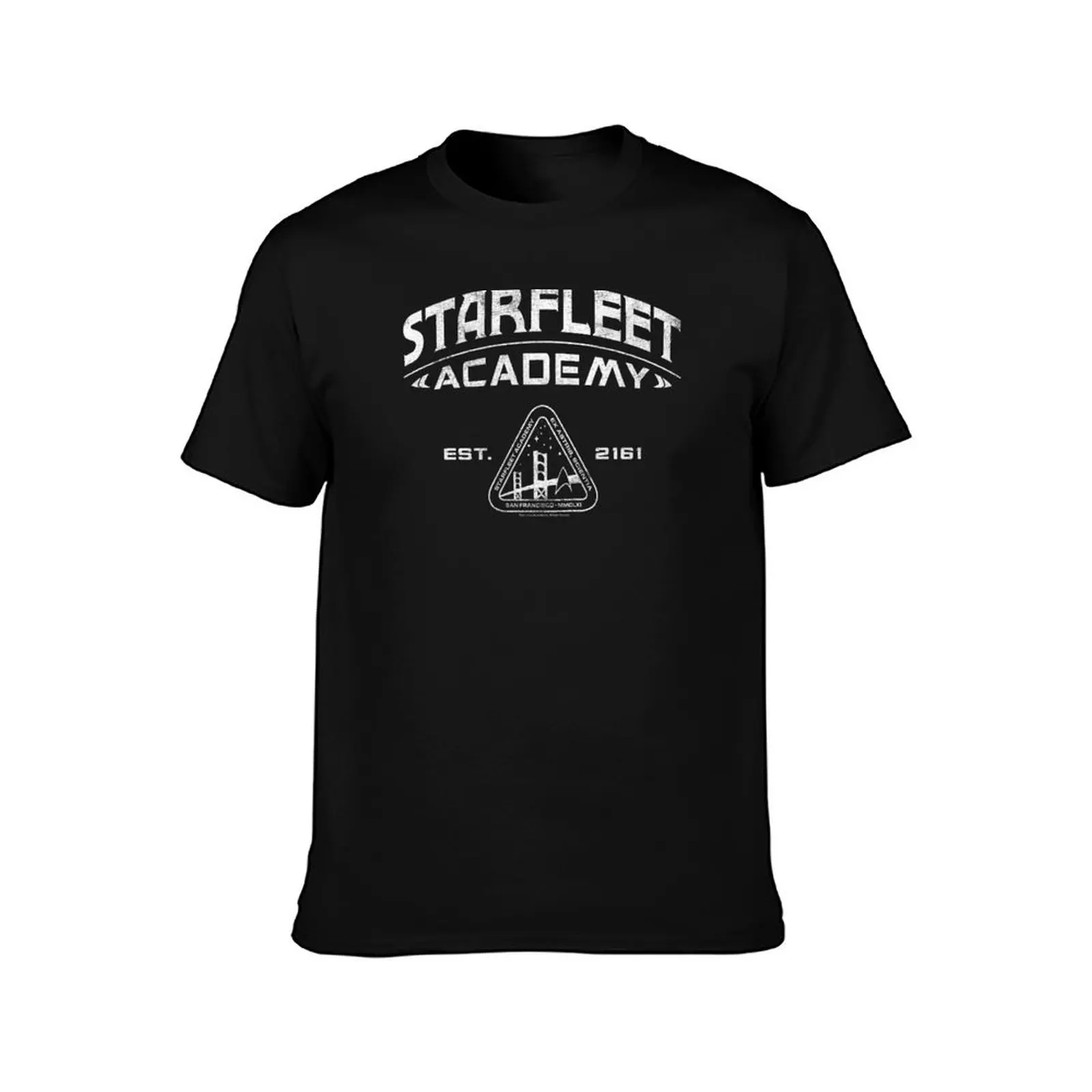 تي شيرت Star Trek Starfleet Academy 2161 Vintage Collegiate Logo تي شيرت قطن 100% تي شيرت للرجال 100% قطن تي شيرت #2