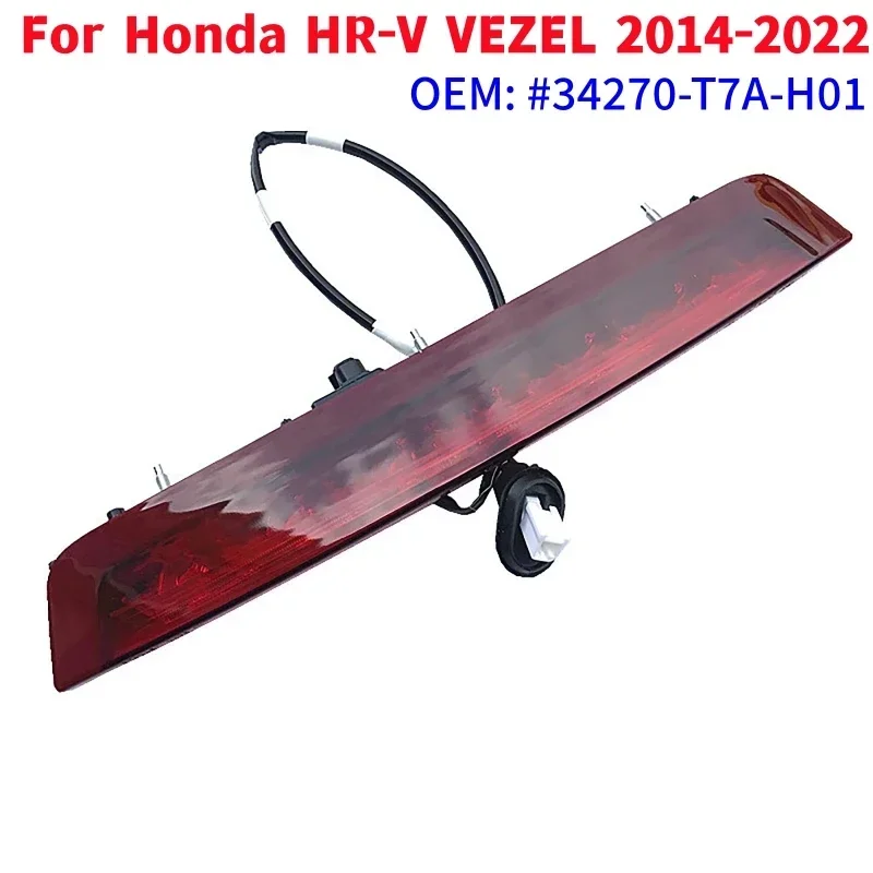 Car Red Shell 3Rd Third Brake Light High Position Rear Brake Signal Lamp Additional Stop Lights For Honda HR-V VEZEL 2014-2022