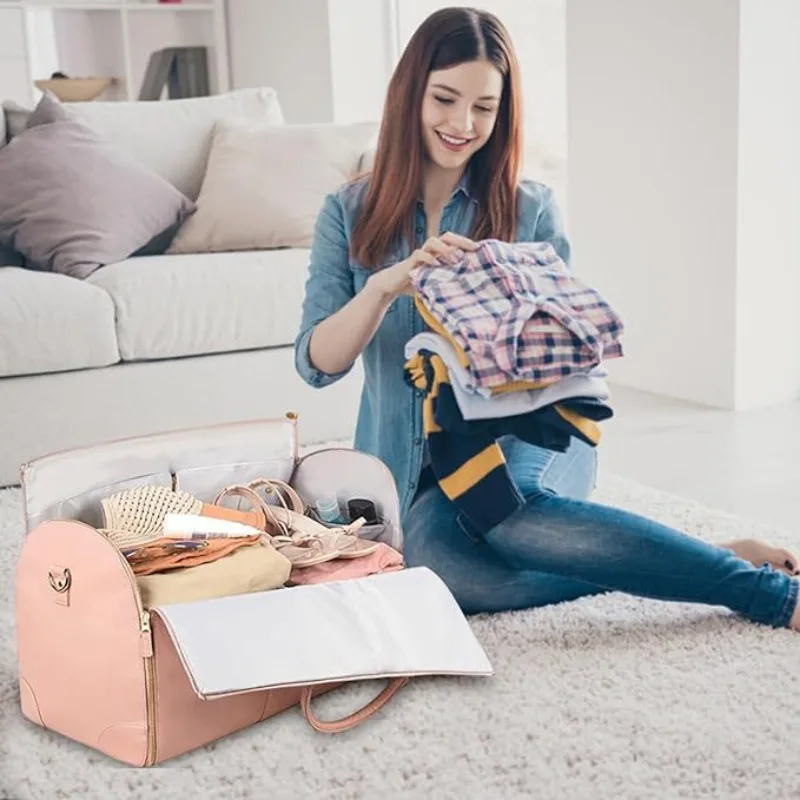 Bolso de viaje de cuero PU para mujer, bolsa de lona cómoda y a la moda, gran oferta, 2024