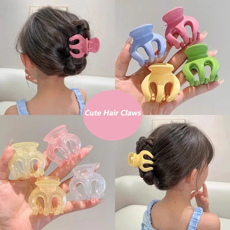 1PC Mini Leuke Haarspeldjes voor Vrouwen Snoep Kleuren Acryl Haarspeldjes Krab Haarspelden Zoete Meisjes Kinderen Mode Haaraccessoires