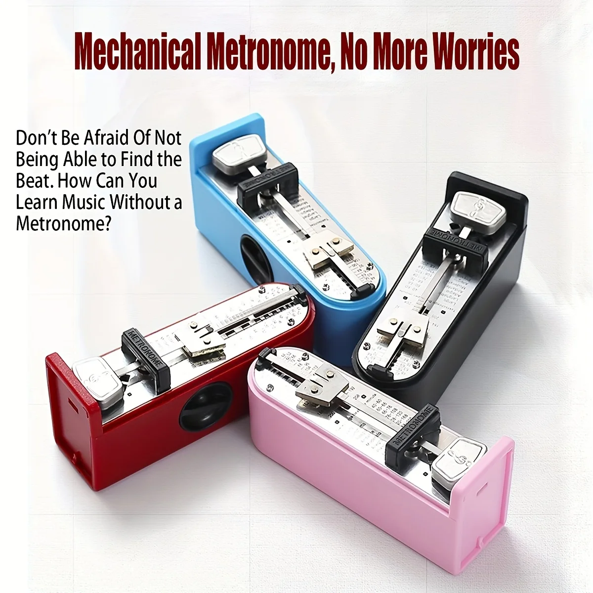 Mini Mechanical Metronome Battery Free Portable Loud Tick Tracker Piano Guitar Ukulele Instrument Rhythm Practice Musician Gift
