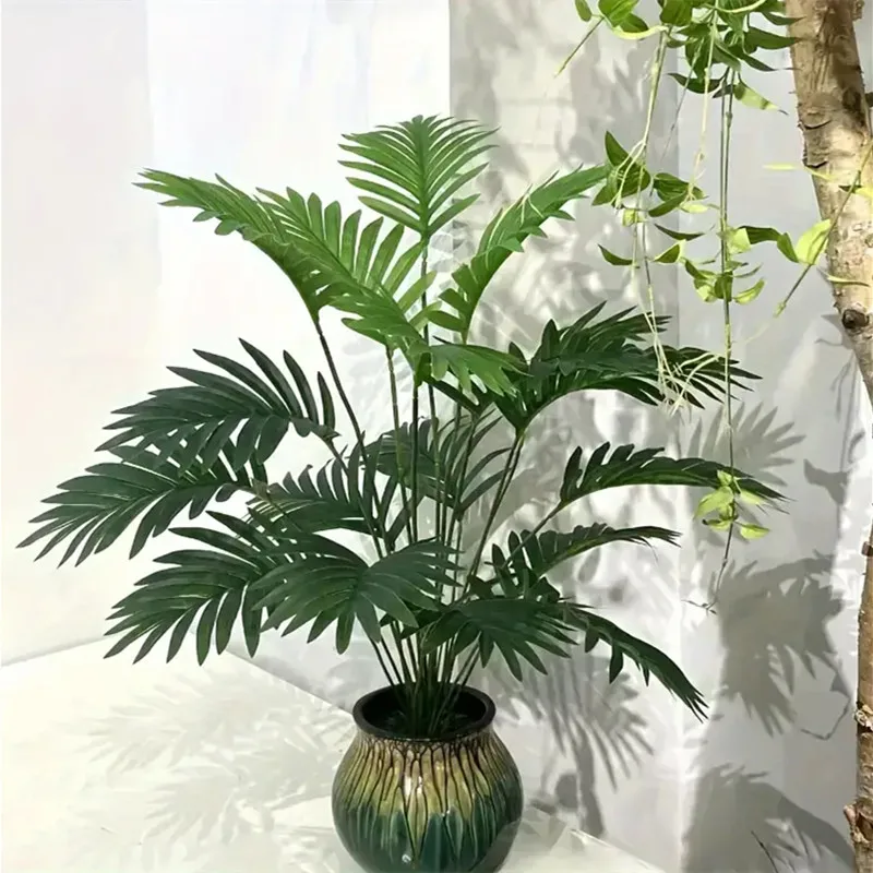 18 Heads Large Artificial Palm Leaves Realistic Tropical Faux Greenery for Weddings Home decoration Living Room Christmas Plants