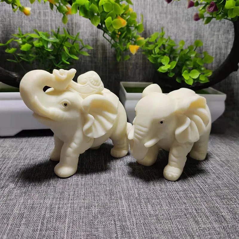 

Ivory Nut Carving Safety Ruyi Elephant Ornaments Fortune Furnishings Ornament Furnishing Crafts Gift Box