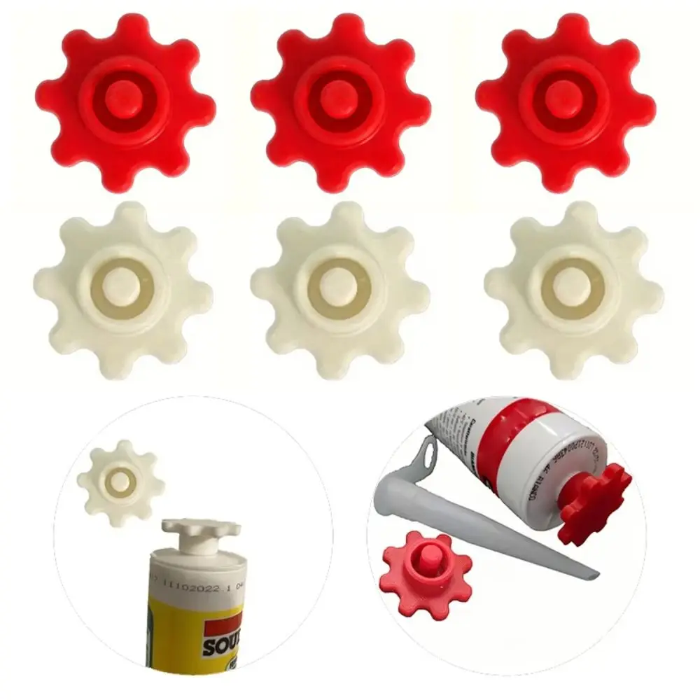 Flexible Silicone Tube Cap Gear-Style Easy-to-Use Silicone Hose Plugs White Red Tube Caps