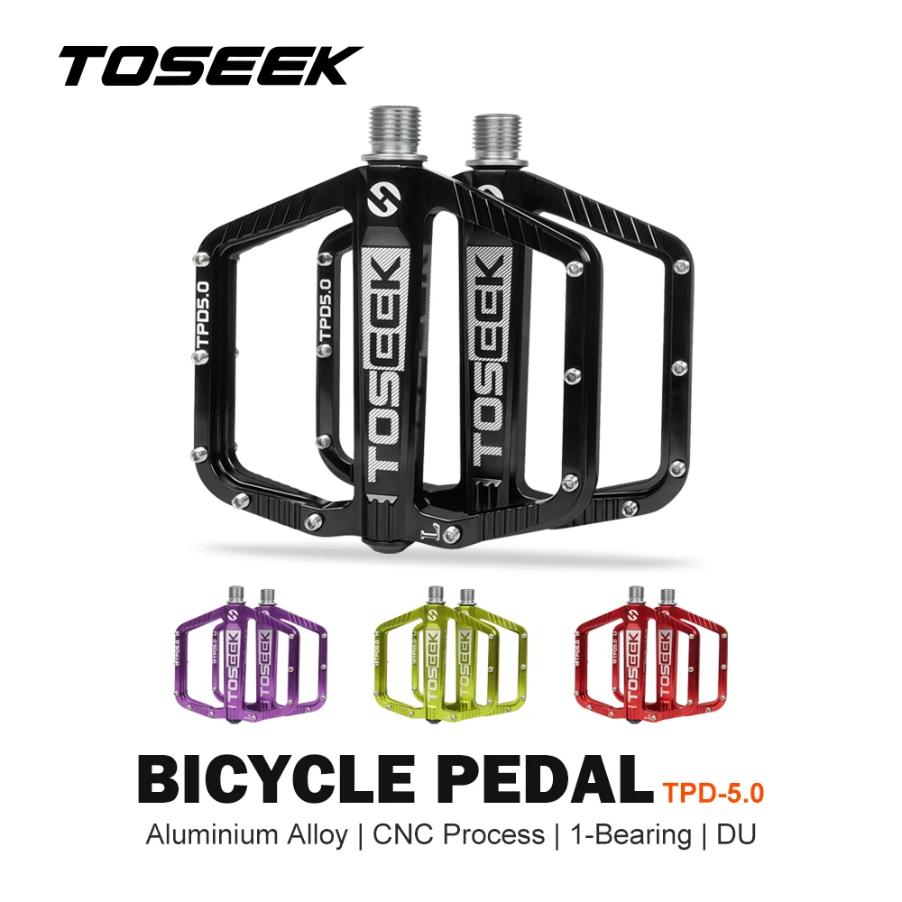 TOSEEK 5.0 Bicycle Pedal Anti-slip Footboard Bearing Quick Release Aluminum Alloy Bike Accessories  Bike Pedal