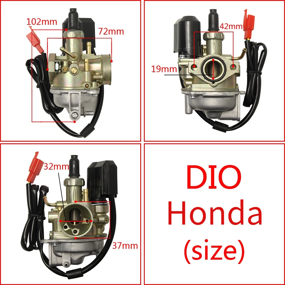 19mm Carburetor For Honda DIO50 2 Stroke Dio50 AF18 AF27 AF28 TACT SA50 SK50 SYM DD50 SP ZX 50 AF34 AF35 Kymco Scooter