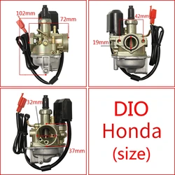 19mm Carburetor For Honda DIO50 2 Stroke Dio50 AF18 AF27 AF28 TACT SA50 SK50 SYM DD50 SP ZX 50 AF34 AF35 Kymco Scooter