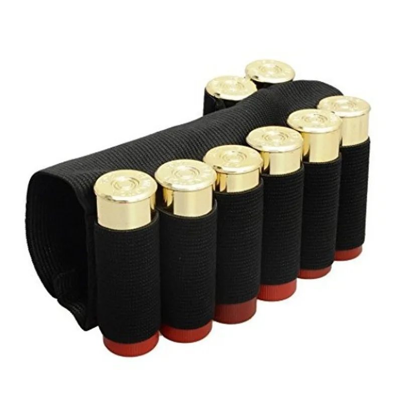Tactical Buttstock 8 Rounds Shotgun Shell Holder Bandolier 12/20 Gauge Ammo Carrier Airsoft Rifle Hunting Accessorie