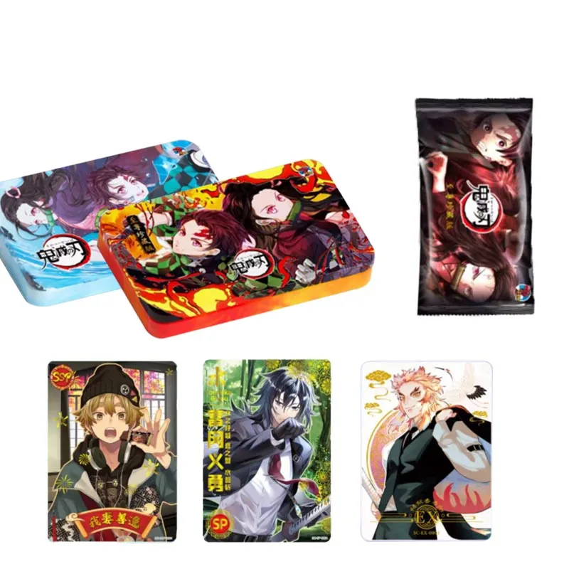 Little Dino Demon Slayer Cards Booster Box Anime Collection Game PVC Material Gacha Ultimate Set