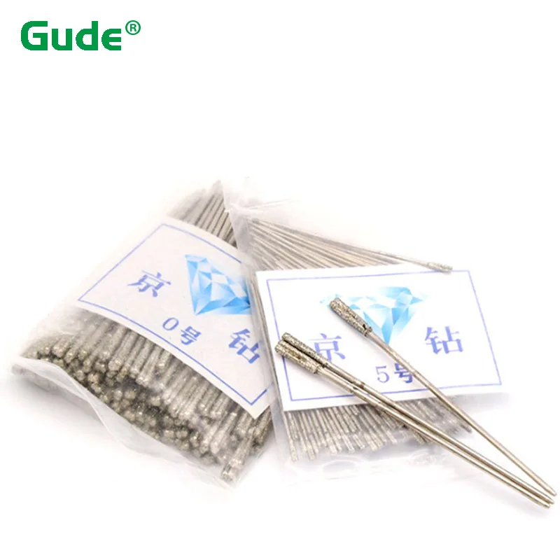 

0.8mm~2.4mm Diamond Coating Tipped Drill Bits for Glass Jade Stone Tile Jewellery