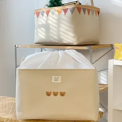 Thickened Fabric Can Be Tied Quilt Clothes Storage Basket Moving Quilt Dust Bag Dormitory Household Large Storage Bucket
