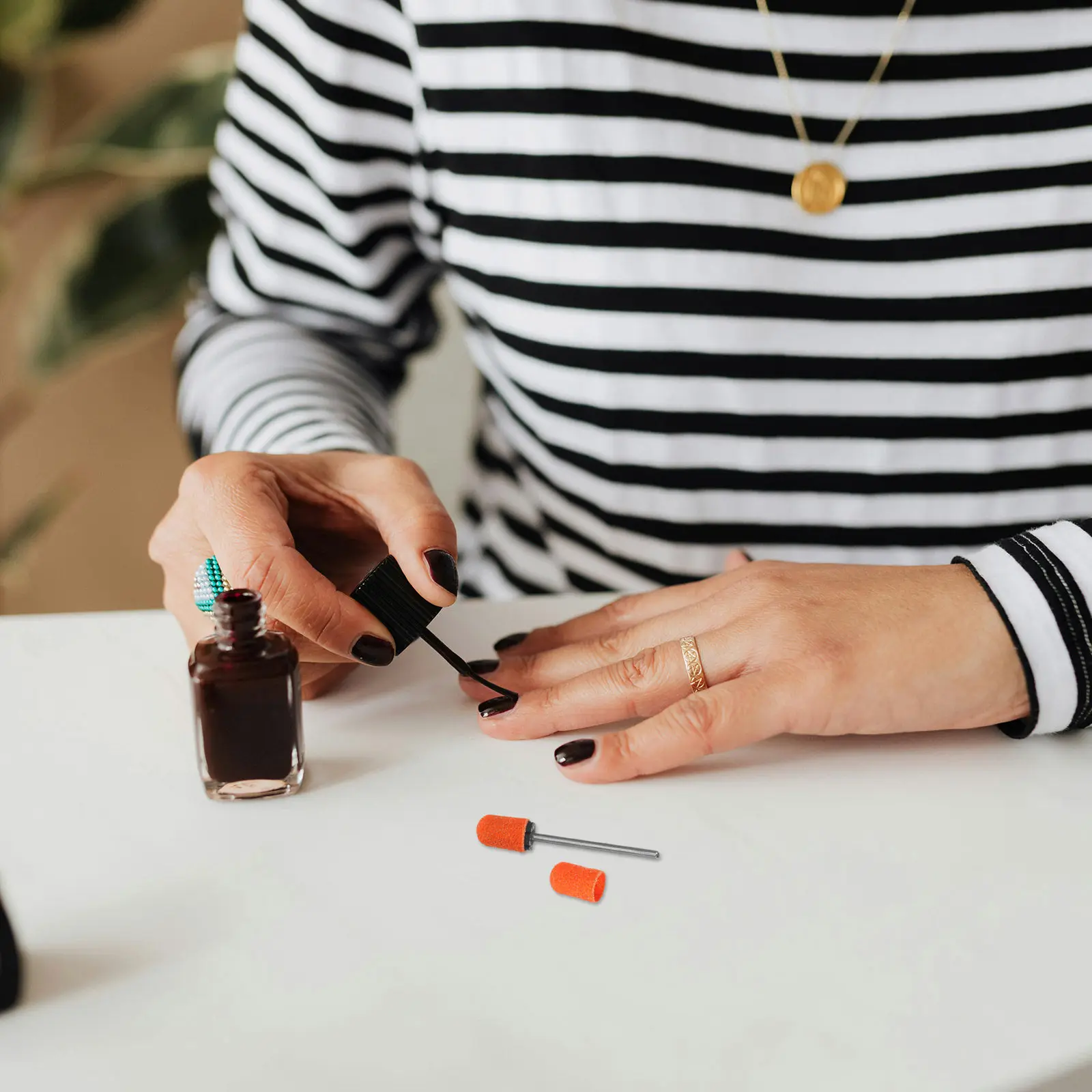 

30Sets Nail Drill Sanding Cap 7Mm Cloth-Based Foot Sander for Precise Callus Dead Skin Removal Pedicure Home Travel Use