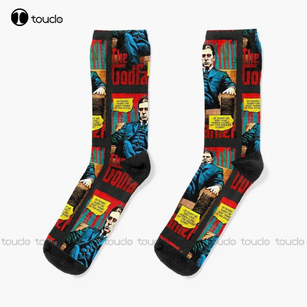 The Godfather Socks Personalized Socks 360° Digital Print Personalized Custom Unisex Adult Teen Youth Socks Custom Gift Art