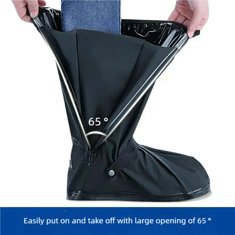 1Pair Rain Boots High tube Shoe Cover 42cm Tall durable Waterproof shoe protector Thick non-slip outdoor shoe cover