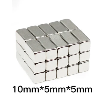 초강력 영구 자석 블록, 네오디뮴 자석, N35 NdFeB 자석, 10mm x 5mm x 5mm, 20 개  Best5