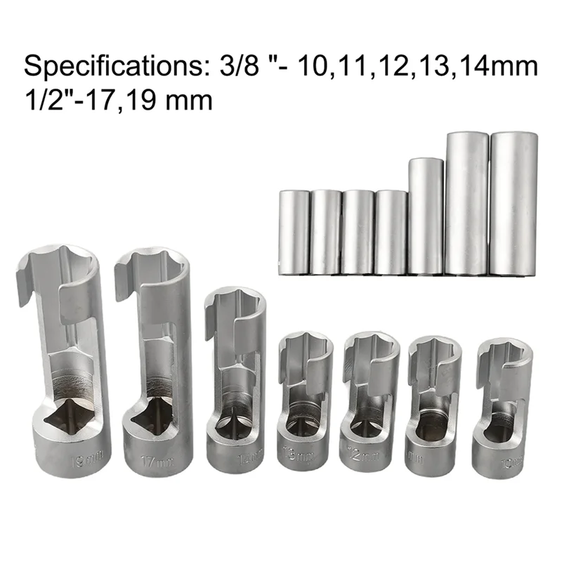 

RMWIN-10-19Mm 3/8 1/2 Inch Fuel Line Socket Wrench Suitable For Injector Line Sensor Injector Fuel Line Socket Wrench Set