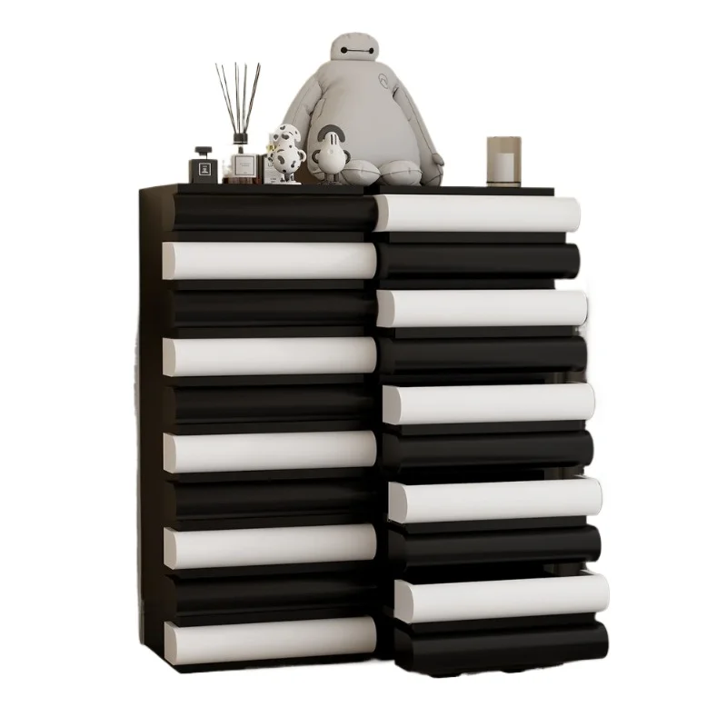 

High-end entrance piano color contrasting sideboard storage solid wood decorative chest of drawers