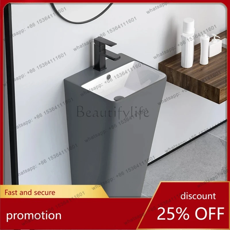 matte one-piece column basin floor-to-ceiling washbasin balcony integrated washbasin bathroom washbasin