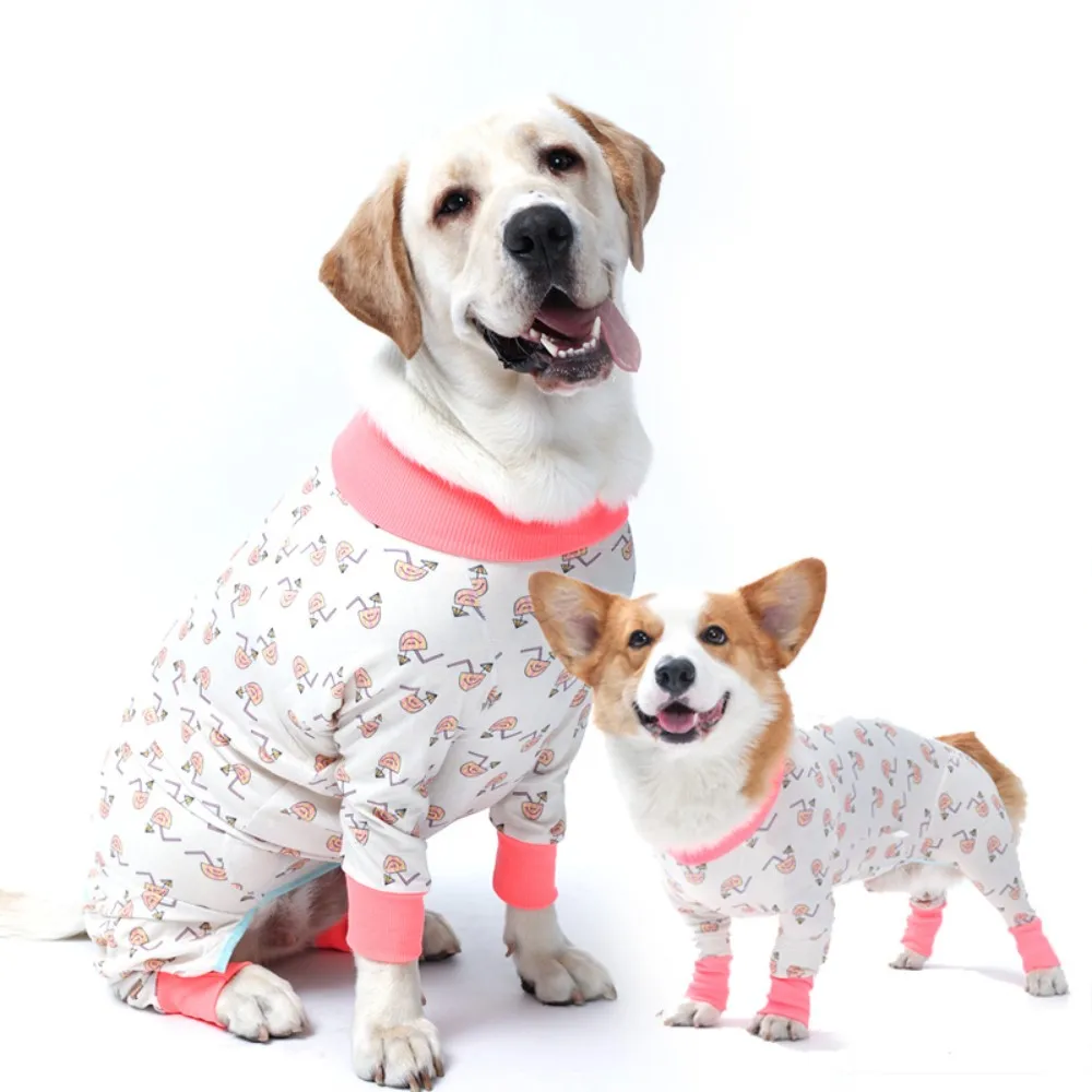 Dog Pajamas Jumpsuit Full Belly Coverage For Pet Surgical Recovery Prevent Licking Wounds Bodysuit Coat Dog Costume