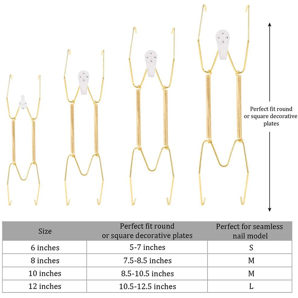 Plaat Hangers Voor De Muur 6 8 10 12 Inch, Wandplaat Hangers Decoratieve Plaat Hangers Onzichtbare Wandplaat Houders