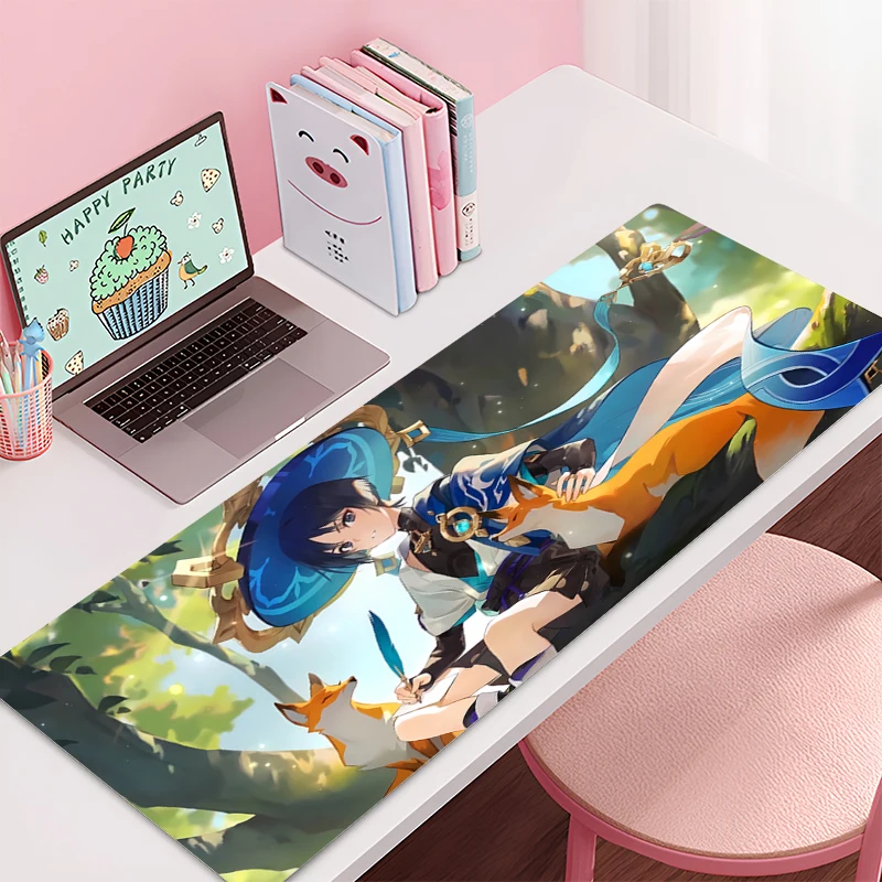 Large Mouse pad Genshin Impact Wanderer game player keyboard pad non-slip office study desk mat floor mat coaster PC Mousepad