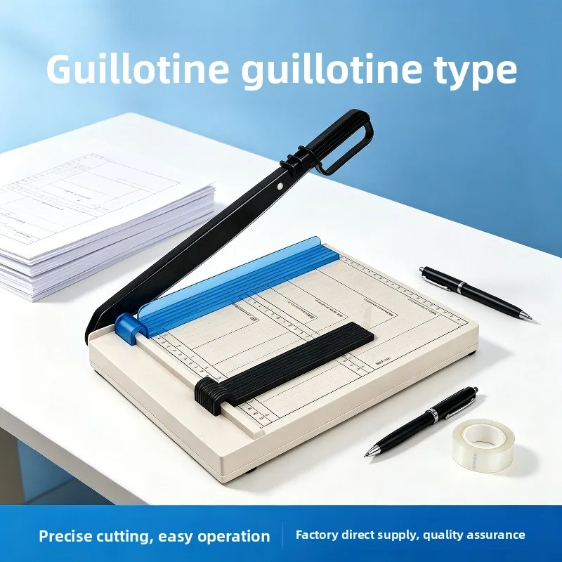 Paper Cutters Trimmers Binding Equipment, A4 Manual Cutter, Detachable Pressure Strip Lightweight Small Blade Trimmer for Office