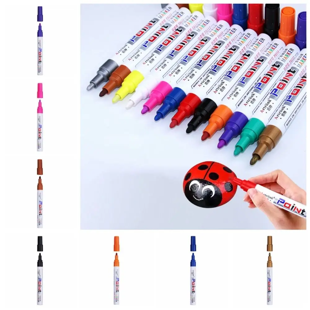 

Colorful Large Capacity Paint Pen Waterproof Non-fading Industrial Paint Marker Mildew Resistant Long Lasting Sewing Pen