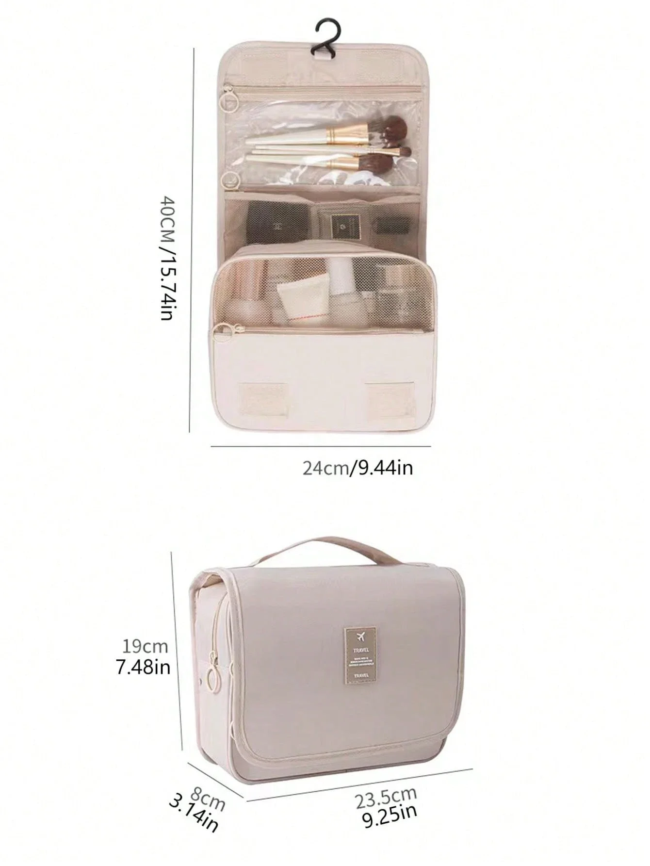 Brief Grafik Hängen Make-Up Tasche Wasserdichte Make-Up Tasche Kulturbeutel Schule Liefert Schule Zeug Für College Wohnheim Für Studenten