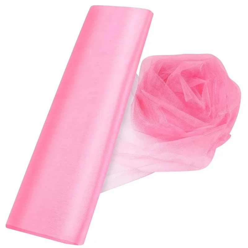 5/10M Organza Tule Stof Kristal Organza Roll, Pure Glanzende Stof Voor Bruiloftsfeest Decor Cadeauverpakking Diy Ambachten