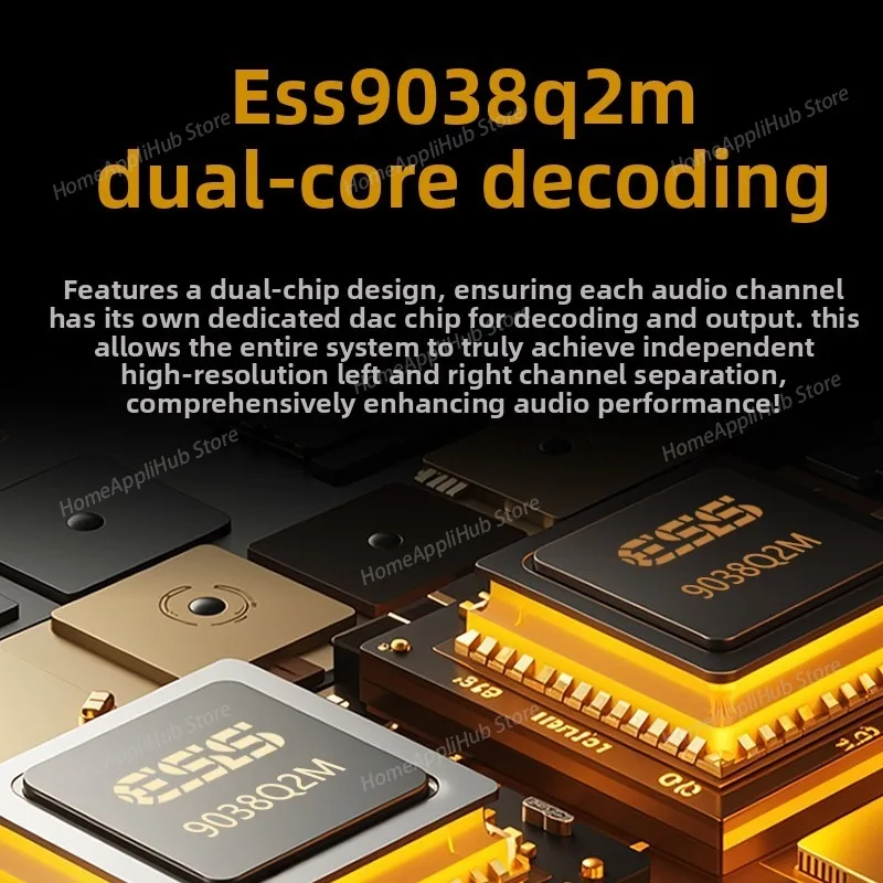 SU9PRO Dual Core ES9038 Bluetooth 5.4 USB Decoder HIFI Fever DAC Headset Amplifier DSD512