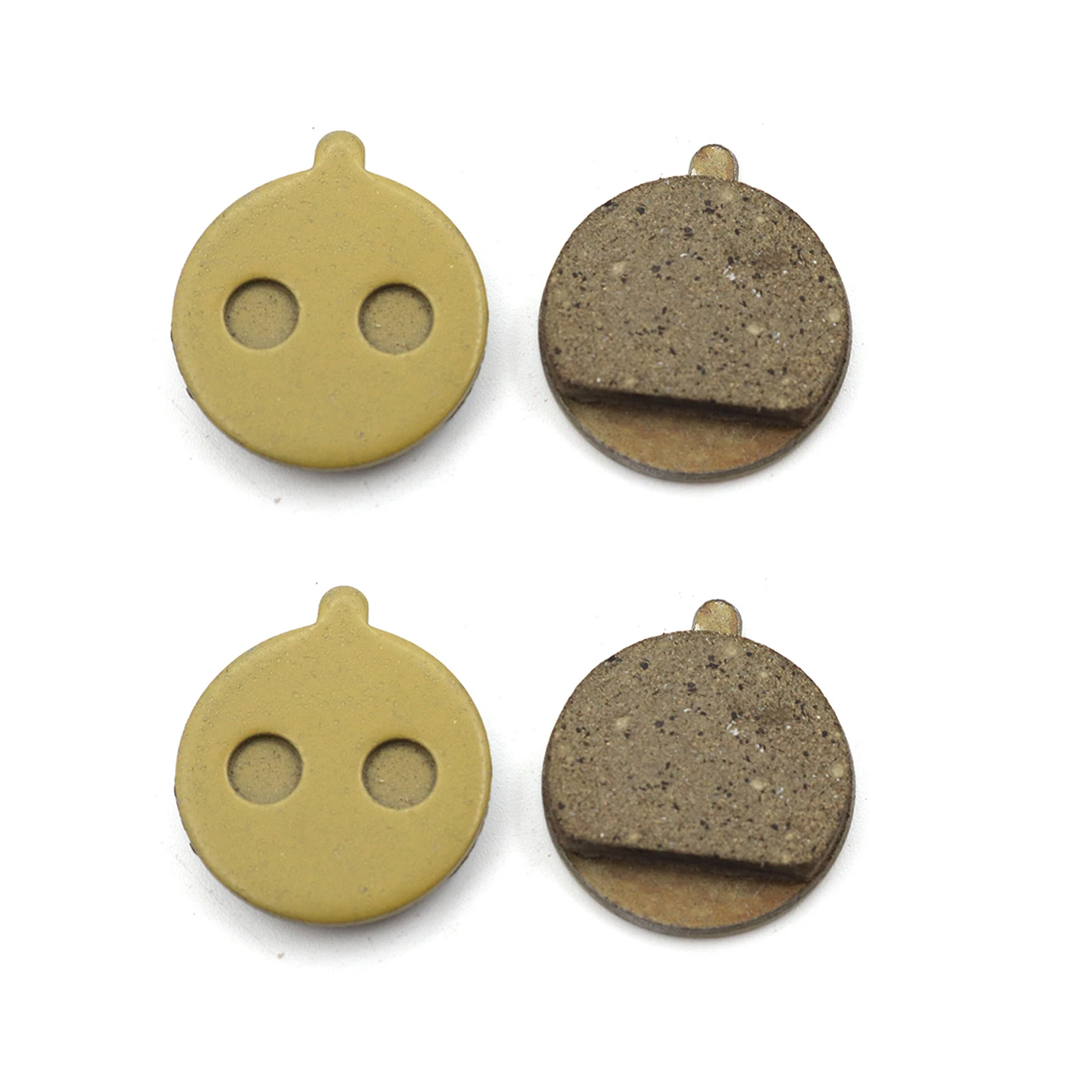 MTB and For Kugoo Scooter Disc Brake Pads Semi-Metal Construction 2.4x2.1cm Dimensions Copper-Backed Black Gold Options