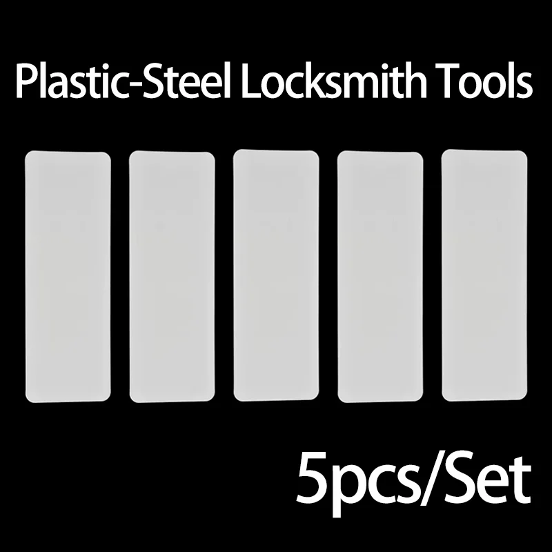 5PCS/Set Plastic Hardness-Locksmith Steel Sheet Insertion Tools Nano Plastic Steel Bypass DIY Lock Tools Opener Repair Tools