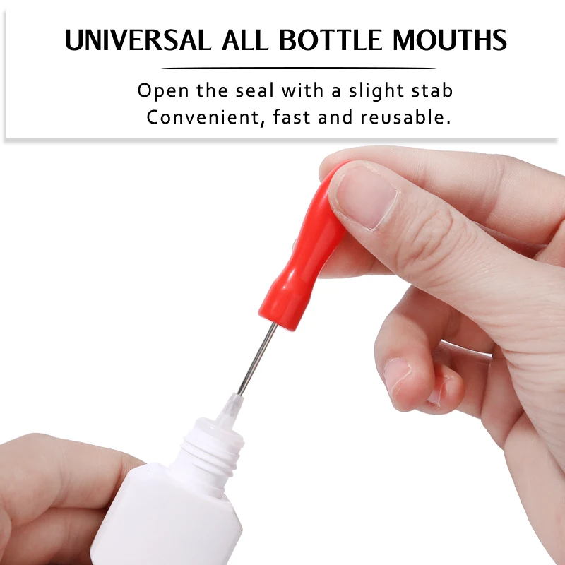 Universal Lash Glue Bottle Blocking Substituição de agulha Cílios Extensão Glue Boca Cabeça Tampas Plug Especial, Abridor, Ferramentas de maquiagem