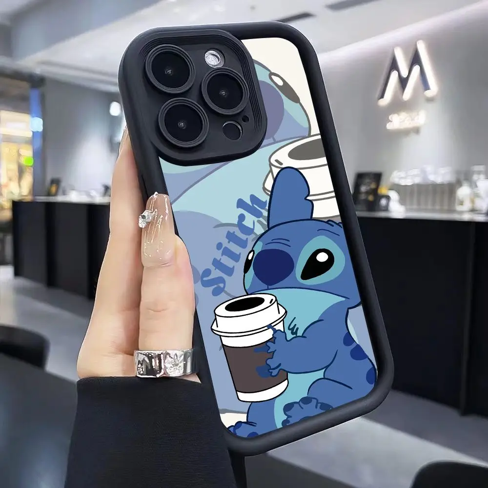 Disney Stitch Phone Case For iPhone 14 15 Pro Max 13 12 11 Pro XR XS Max X 12 13 Mini 8 7 Plus Y2K Girl Fall Arrest Cover