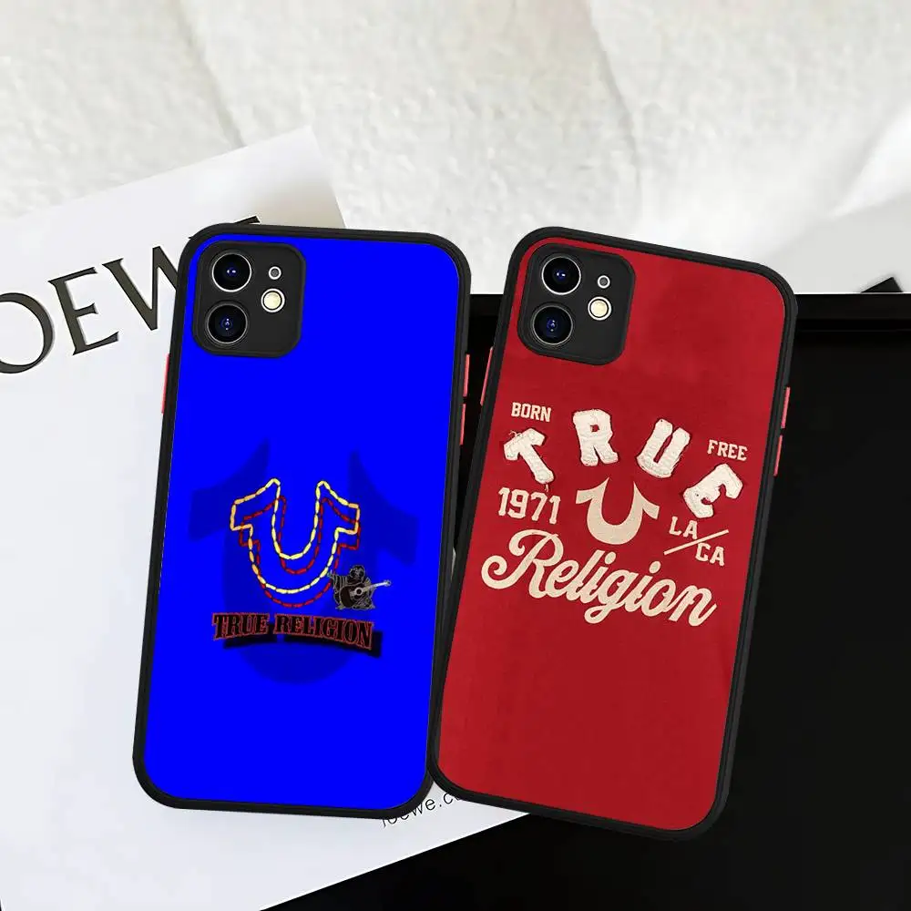 

Denim T-True Religion Matte Translucent Phone Case For Iphone 16 ProMax 15 14 13 12 11 X XS PRO Plus