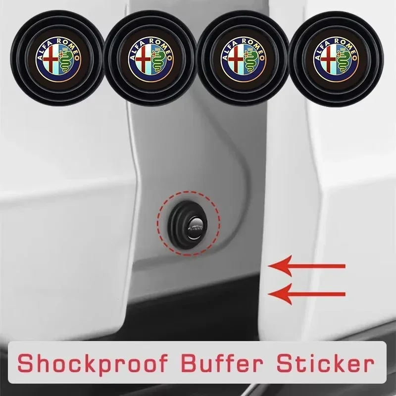 

Car Door Shock Stickers Absorber Soundproof Buffer Pier for Alfa Romeo 156 159 Mito Giulia GT Brera Spider Giulietta 147gt 166