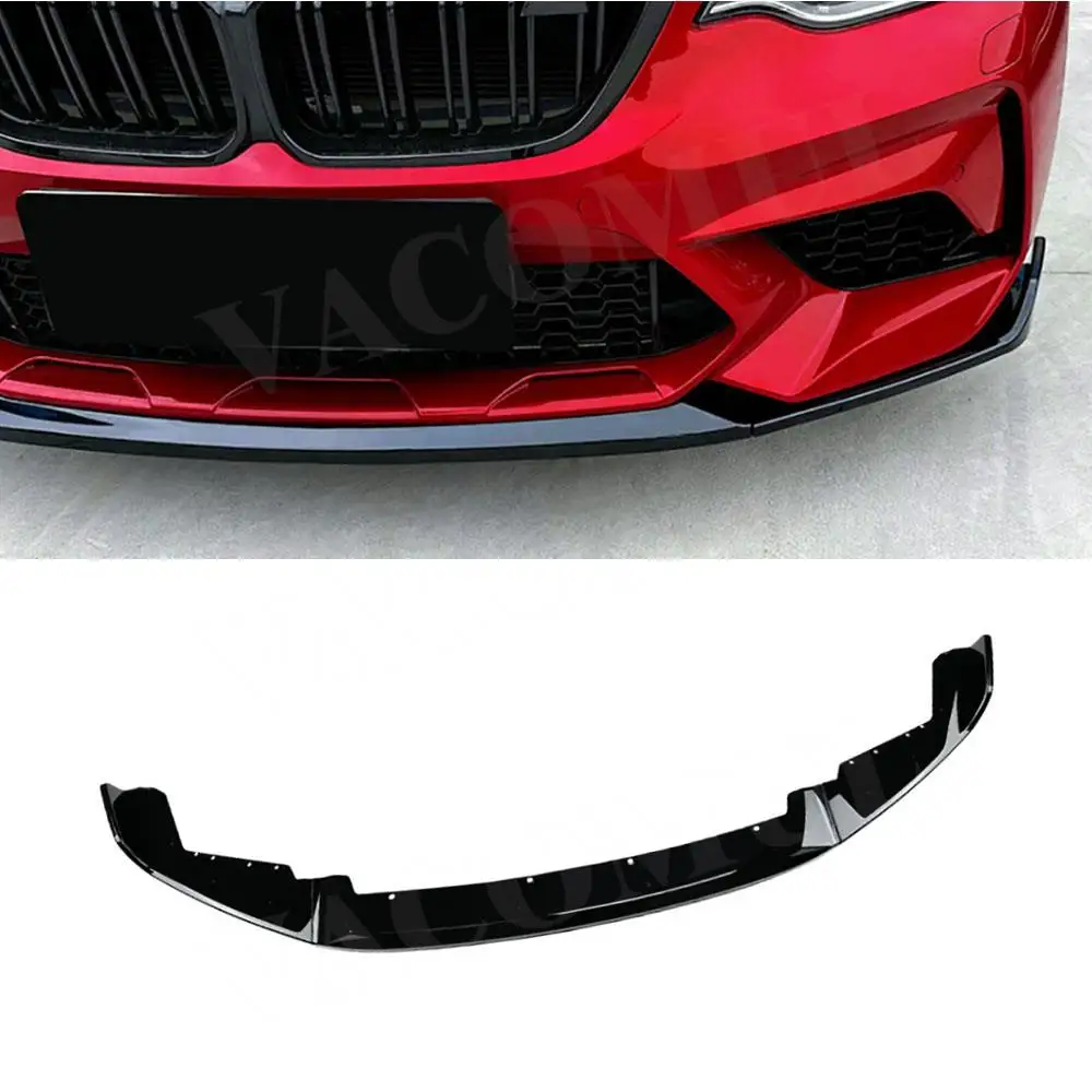 VACOMUL ABS Three-section Front Chin Spoiler For BMW 2 Series F87 M2 2016-2021  Carbon Look Gloss Black Front Bumper Lip