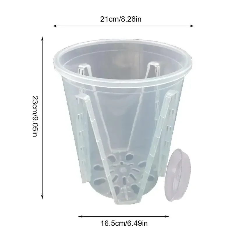 5แพ็คล้างNursery Pots,ต้นกล้าหม้อพลาสติกโปร่งใสPlant Starterหม้อรูระบายน้ําReusable Seedเริ่มต้นหม้อ