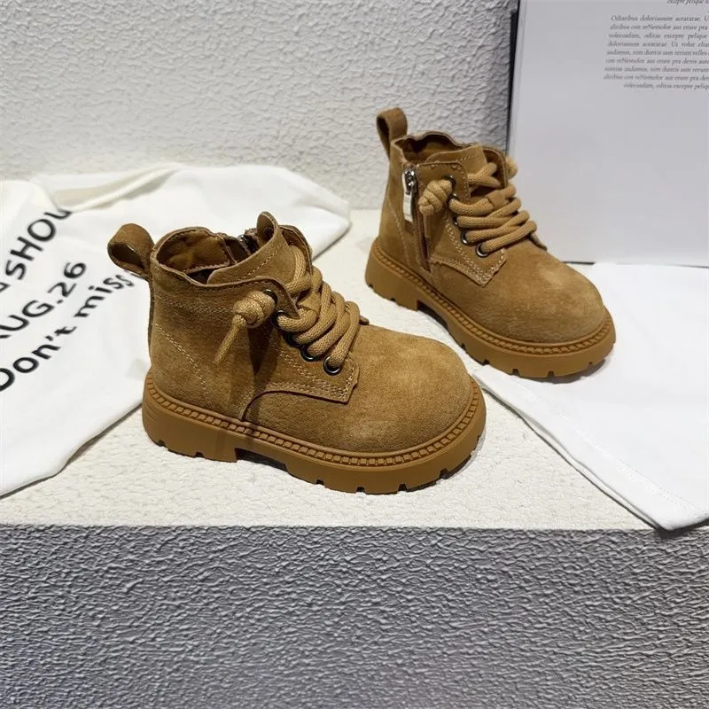 

Fashionable Suede Leather Children's Short Boots Autumn Winter New Arrival for Toddlers Kids Babies Girls Boys Unisex​