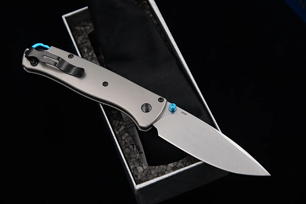 JUFULE Real TC4 manico in titanio 535 cuscinetto a sfera Mark S90V Pocket Survival EDC Tool Camping Hunt Utility coltello pieghevole da esterno