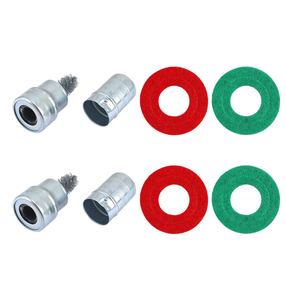 

2 комплекта щеток для чистки клемм, 2 комплекта автомобильного очистителя с проставкой, сверхмощная стальная щетина для грузовика, автомобиля