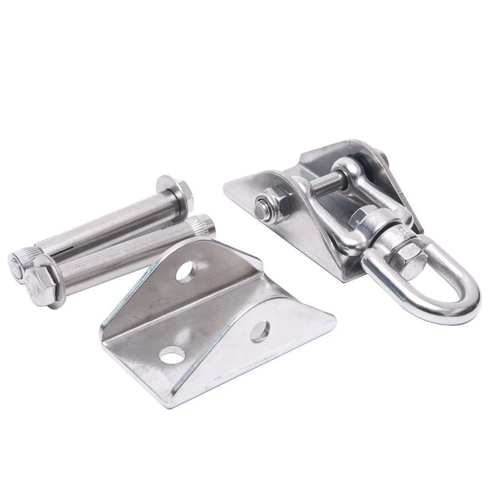 Suspension Hook Swing Hanger 304 Stainless Steel Rotatable Hammock Swing Hanger Hook Fixed Plate Hanging Chair Kit Accessory