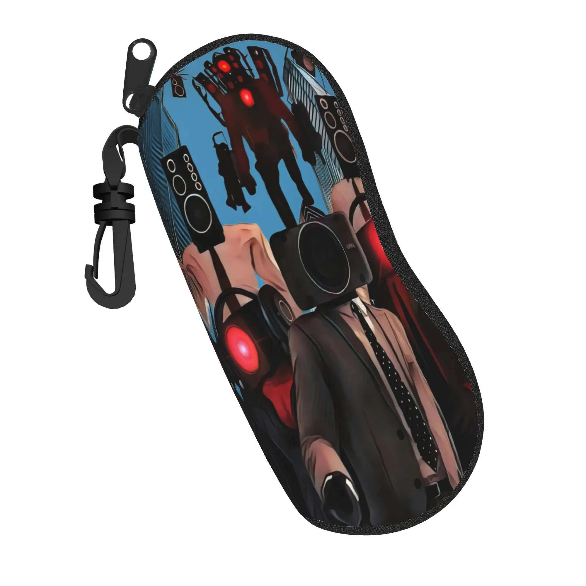 Titan Speakerman Skibidi Toilet Glasses Case Gift For Fans  Zipper  Sunglasses Box Kawaii Eye Contacts Case