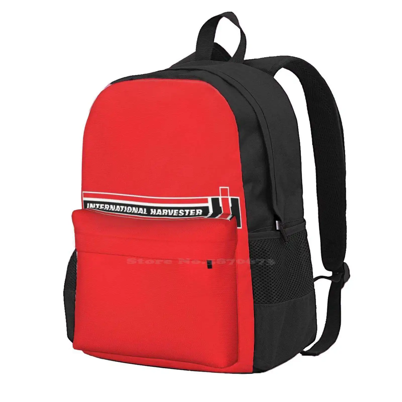 International Harvester Stripes Logo School Storage Bag Student's Backpack International Harvester Ih Tractor Scout Truck Pickup