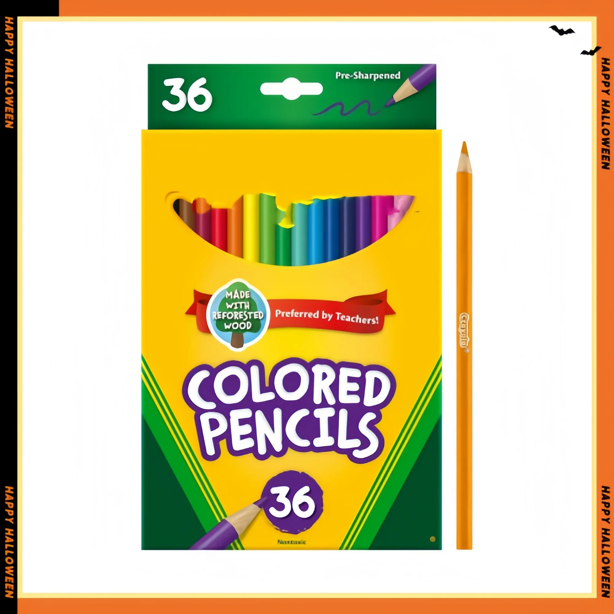 

36-Pack Colored Pencils for Kids, Pre-sharpened Back to School Supplies for Ages 3+