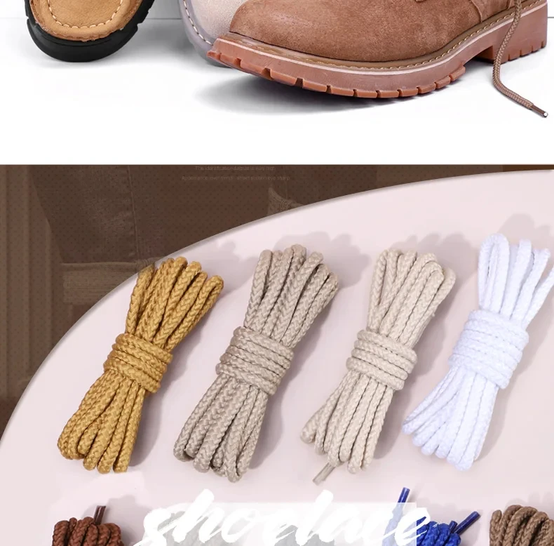 1 Paar runde Schnürsenkel für Outdoor-Wanderschuhe, Sneaker und Freizeitschuhe, hochwertige Schnürsenkel, 80/100/120/140/160 cm – Detail 6
