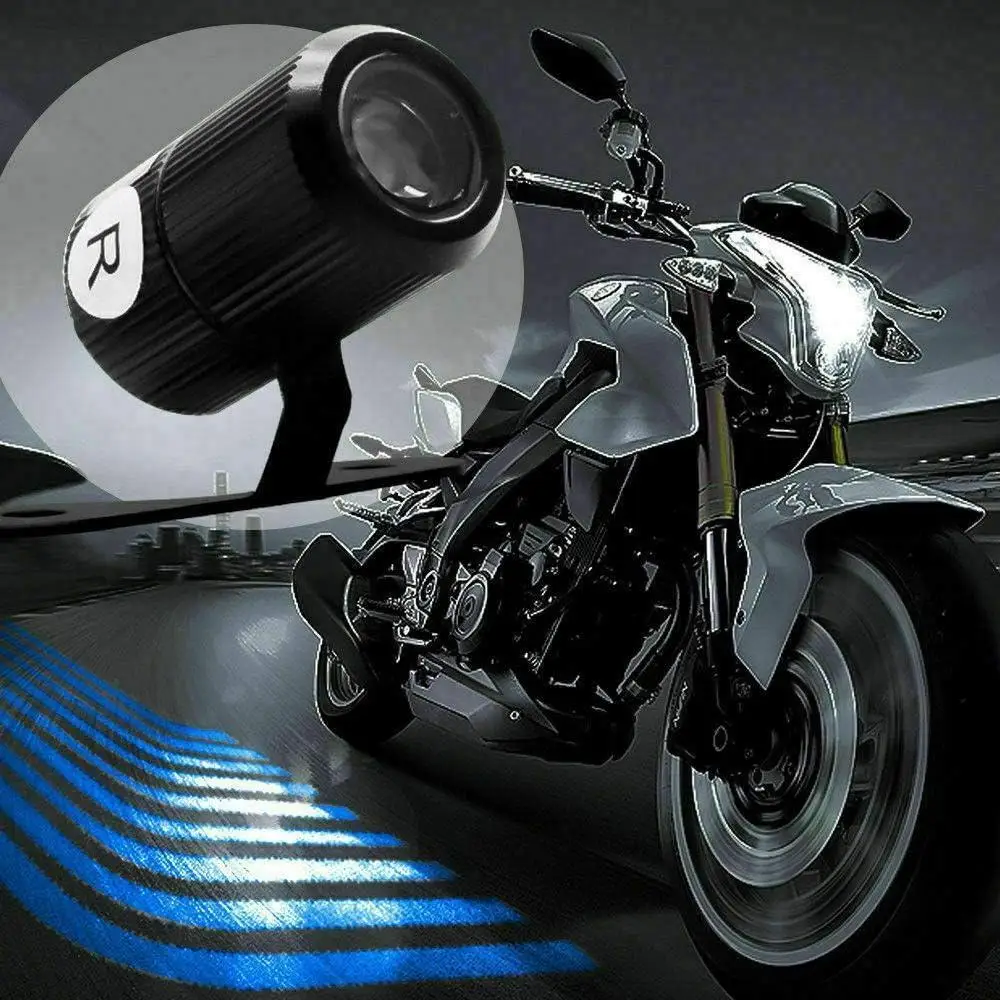 Underglow Neon Light Kits 8-36V 3W LED Courtesy Projectors(White/Blue) fit for most cars and motorcycles.