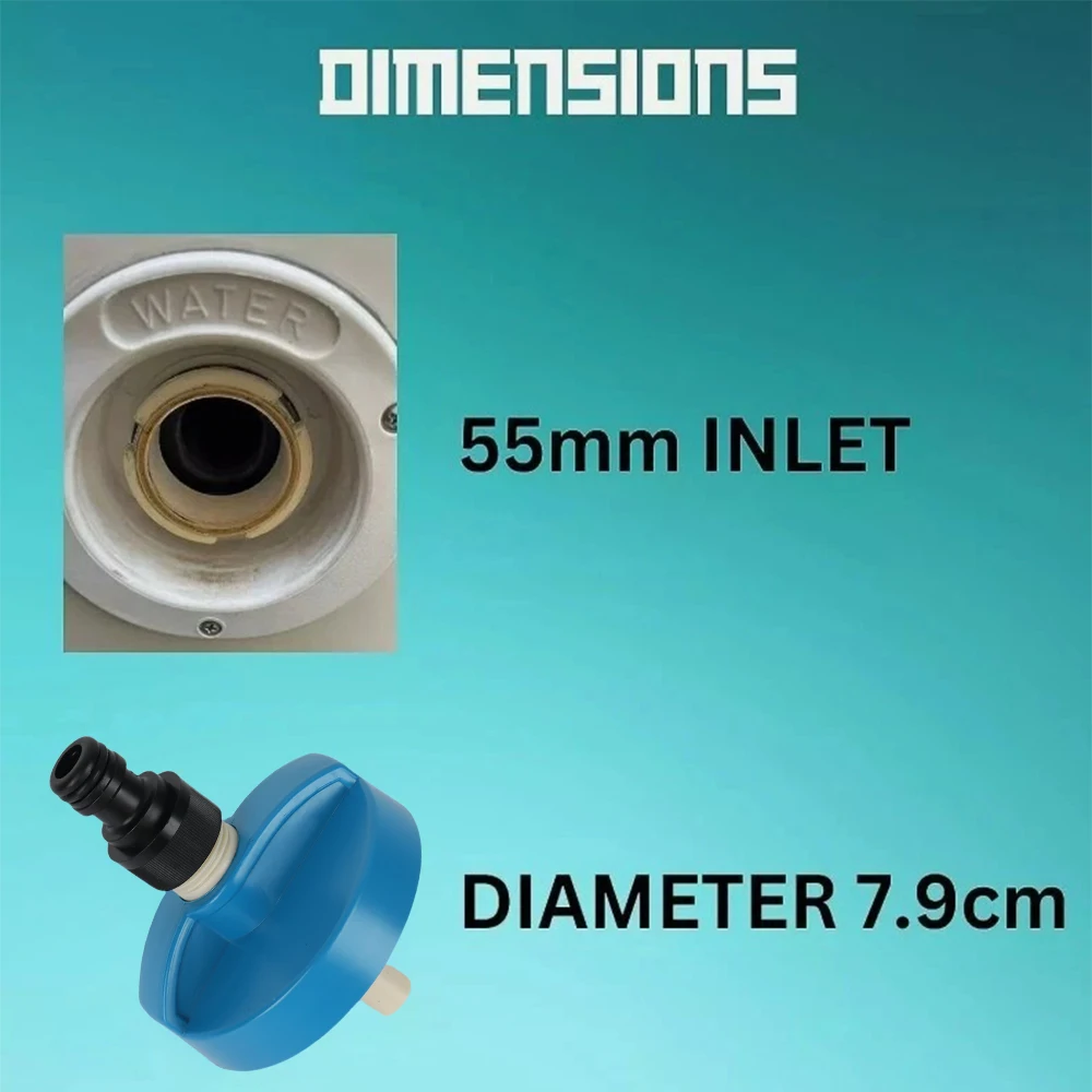 For Rheinland Water Inlet Filler Cap Caravan Motorhome Quick Hose Connector Camper RV Parts Accessories